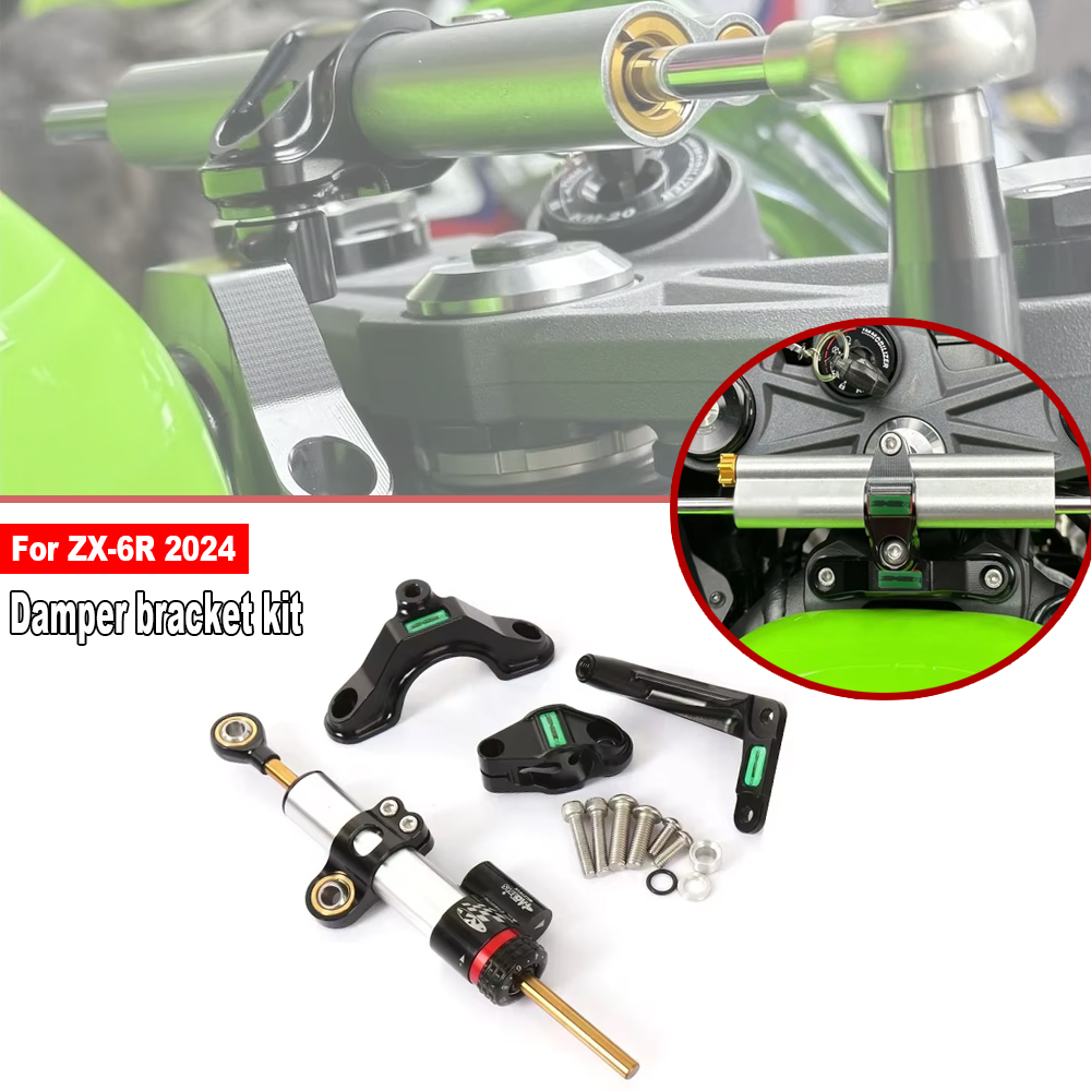 Steering Damper Stabilizer Kit Cnc - Kawasaki Ninja ZX 6R ZX-6R ZX6R