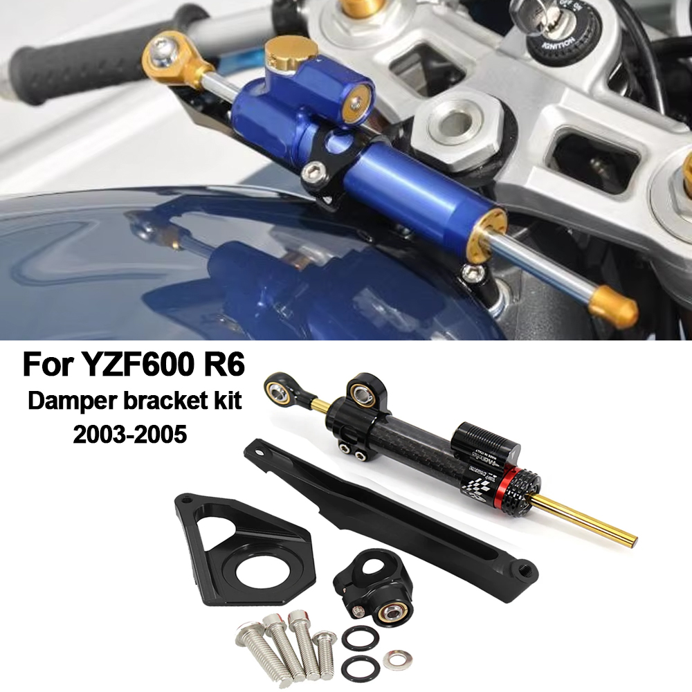 Steering Damper Stabilizer Kit Cnc - YAMAHA YZF600 R6 2003-2005 için motosiklet
